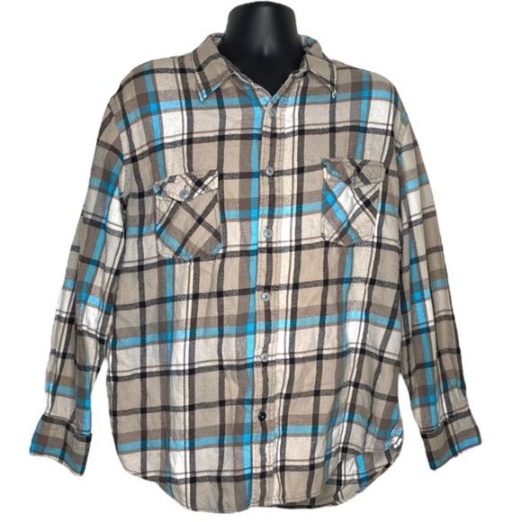 Arizona Classic Long Sleeve Plaid Flannel Shirt (Size:XXL, Color:Multi) - Picture 1 of 5